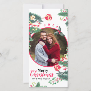 Elegante Wasserfarbe Frohe Weihnachten Paar Foto