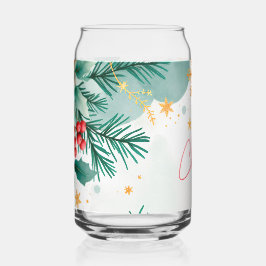 Elegante Wasserfarbe frohe Weihnachtsbläser Dosenglas
