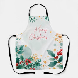 Elegante Wasserfarbe Frohe Weihnachtsfeier Schürze