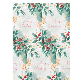 Elegante Wasserfarbe Frohe Weihnachtstablette Tischdecke