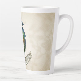 Elegante Wasserfarbe gefährdete Nicobar-Taube Milchtasse