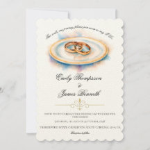 Elegante Wasserfarbe Goldene Rosen Hochzeitsringe