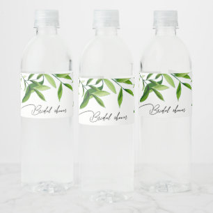 Elegante Wasserfarbe Grünzeug Blätter Brautparty