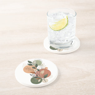 Elegante Wasserfarbe Herbst Botanische Frucht Unte Getränkeuntersetzer