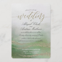 Elegante Wasserfarbe in Foliage Hochzeit Einladung