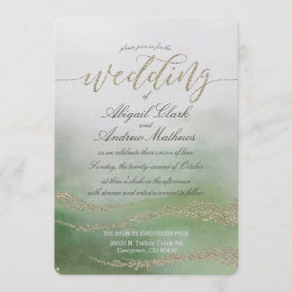 Elegante Wasserfarbe in Foliage Hochzeit Einladung