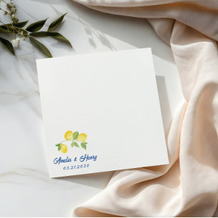 Elegante Wasserfarbe-Limonen-Brautjungfer-Party-Pa Serviette