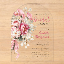 Elegante Wasserfarbe Rosa Florale Brautparty 