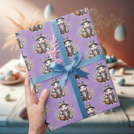 Elegante Wasserfarbe Viktorianisch Ostern Sonnige Geschenkpapier