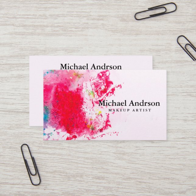 Elegante Wasserfarbe Visitenkarte (Vorderseite/Rückseite Beispiel)