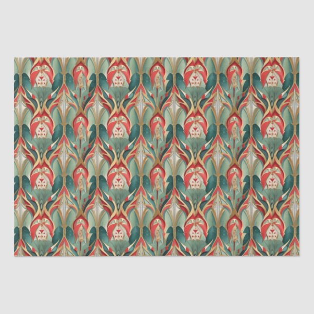 Elegante Wasserfarbe Weihnachten Seidenpapier (Vorderseite)