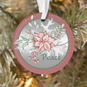 Elegante Wasserfarbe Weihnachtsstern benutzerdefin Ornament
