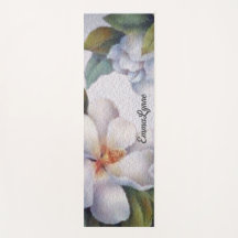 Elegante Wasserfarbe Weißer Magnolia Blume Ihr Nam
