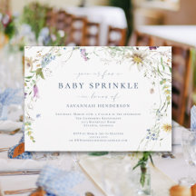 Elegante Wasserfarbe Wildblume Baby Sprinkle