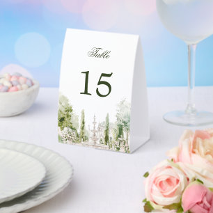 Elegante Wasserfarben-Anlage-Garten-Hochzeit Tischaufsteller