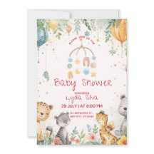 Elegante Wasserfarben-Baby-Shower-Einladung mit