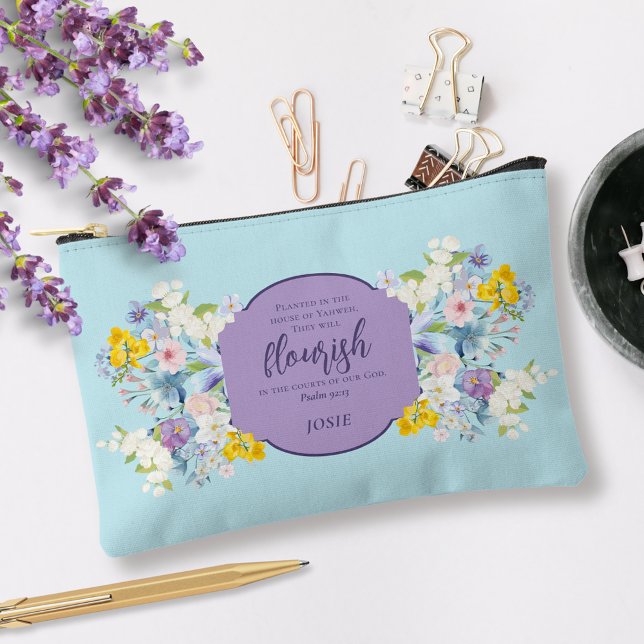 Elegante Wasserfarben Bläserbibel Personalisiert Zubehörtasche (Von Creator hochgeladen)