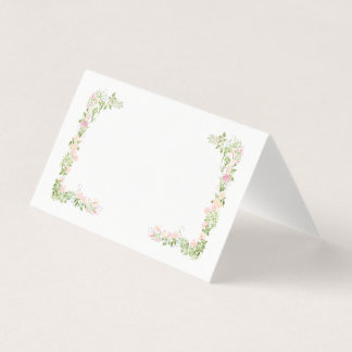 Elegante Wasserfarben-Blumen-Hochzeit Blanko-Namec