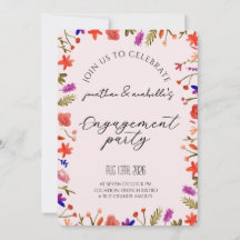 Elegante Wasserfarben-Blumen-Hochzeitsankündigungs