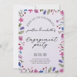 Elegante Wasserfarben-Blumen-Hochzeitsankündigungs Einladung