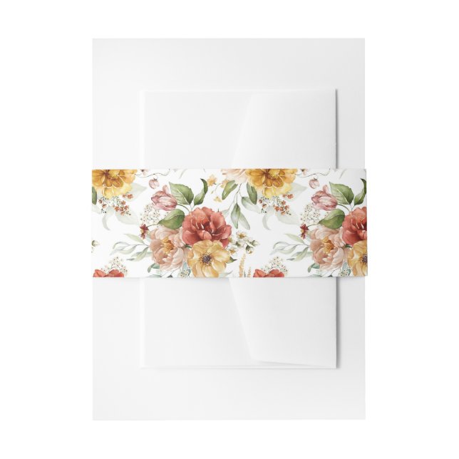 Elegante Wasserfarben Blumen Moderne Einladungsbanderole (Vorderseite Beispiel)