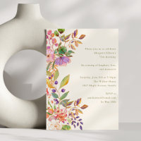 Elegante Wasserfarben-Blumenparty zum 75. Geburtst