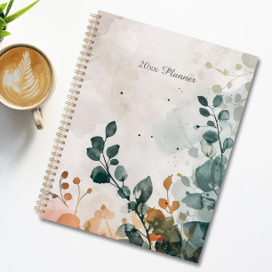 Elegante Wasserfarben Minimalistisch Planer