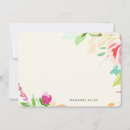 Elegante Wasserfarben Personalisiert Mitteilungskarte