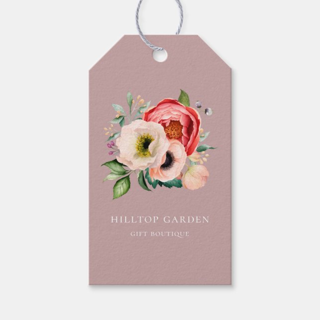 Elegante Wasserfarben-Preismarken Geschenkanhänger (Vorderseite)