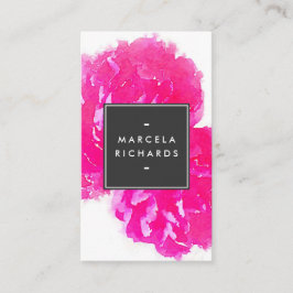 Elegante Wasserfarben - Rosa Erdnüsse II Visitenkarte