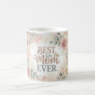 Elegante Wasserfarben-Rosen "Beste Mutter überhaup Kaffeetasse