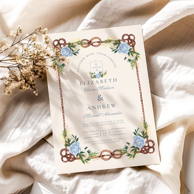 Elegante Wasserfarben Schöne Hochzeit Einladung (Von Creator hochgeladen)