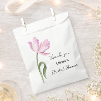 Elegante Wasserfarben-Tulpen-Brautparty Geschenktütchen
