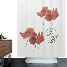 ELEGANTE WASSERFARBENE ROTE POPPIEN