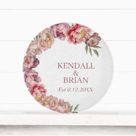 Elegante Wasserfarbenpeony Custom Family Schneidebrett