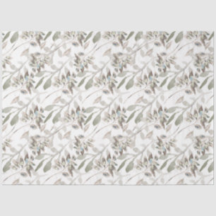 Elegante Wasserfarbensage Grau Seidenpapier
