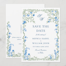 Elegante Wasserfarbenwelt Wildblume Hochzeit Save The Date