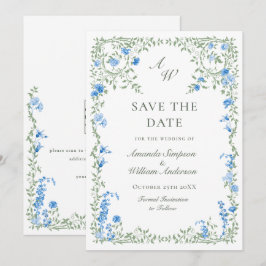 Elegante Wasserfarbenwelt Wildblume Hochzeit Save The Date