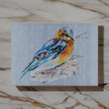 Elegante Watercolor Bluebird Nature