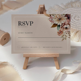 Elegante Watercolor Floral Hochzeit im Herbst RSVP