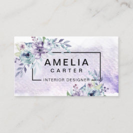 Elegante Watercolor Girly Floral Visitenkarten Visitenkarte