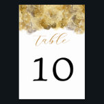 Elegante Watercolor Gold Wedding Tischnummer<br><div class="desc">Elegante Watercolor Gold Wedding Tischnummer</div>