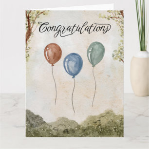 Elegante Watercolor Herzlichen Glückwunsch Hochzei Karte