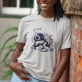 Elegante Watercolor Leo Zodiac Custom T-Shirt