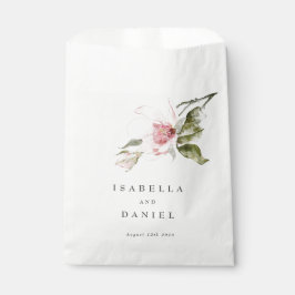 Elegante Watercolor Magnolia Hochzeit Geschenktütchen