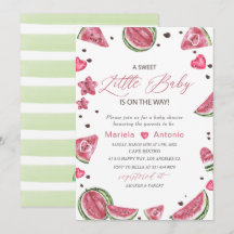 Elegante Watercolor Melon Babydusche