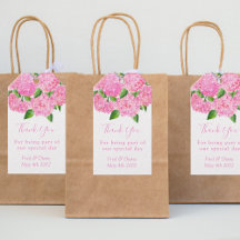 Elegante Watercolor Pink Hydrangea Blumenhochzeit