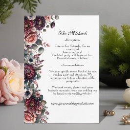 Elegante Watercolor Reitsport Hochzeit Begleitkarte