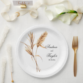 Elegante Watercolor Terracota Pappteller