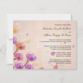 Elegante Watercolor Tulips Frische Hochzeit Einladung